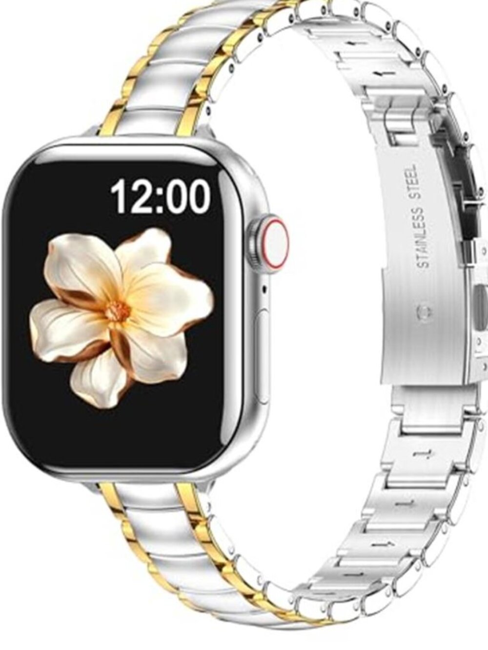 NEW Silver/Gold Slim Luxury Apple Watch Band